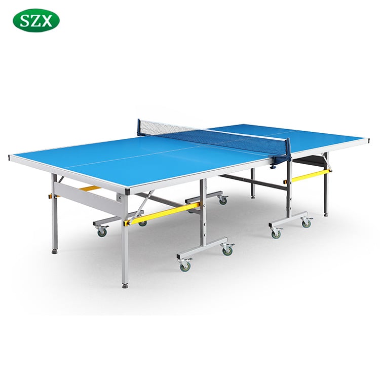 Folding Aluminum Waterproof Table Tennis Table With 75m/125mm Casters