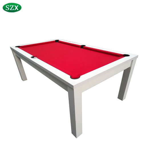 2 In 1 7ft Solid Wood Indoor Pool Dining Table