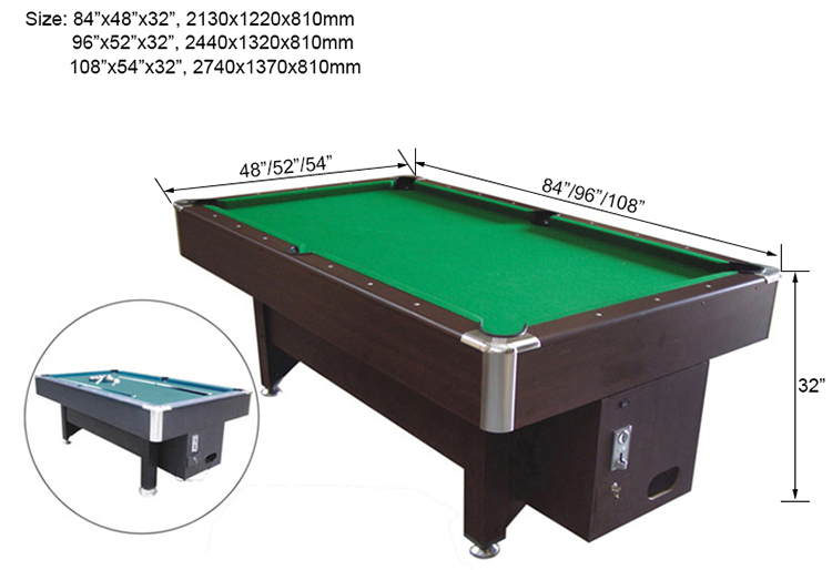 Coin-Operated High Quality Pool Table