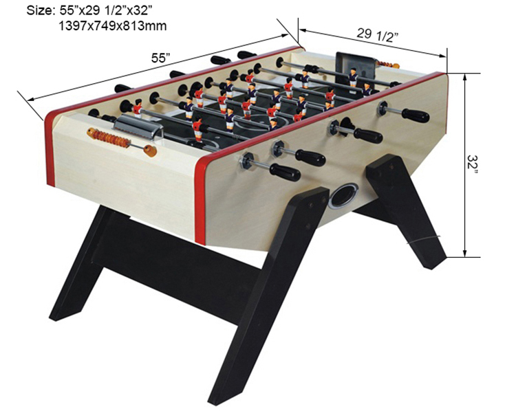 Folding French Foosball Table With Telescopic Rods