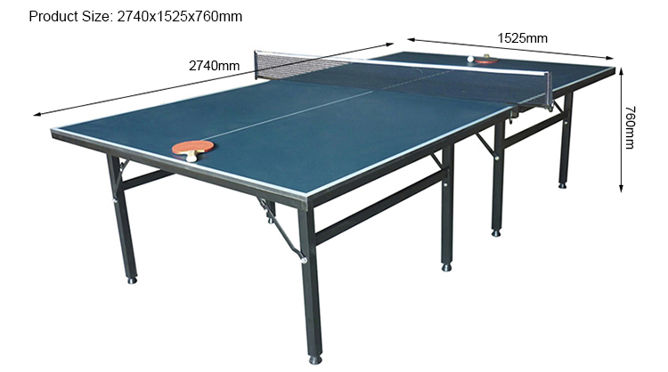 27400mm Standard Size Folding Cheap Indoor Table Tennis Table