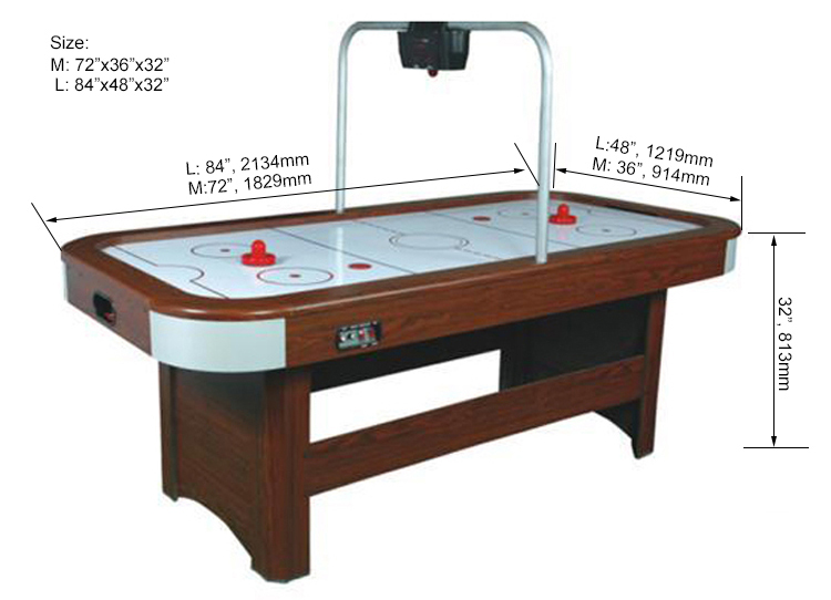 Wooden Indoor 6ft Home Use Air Hockey Game Table