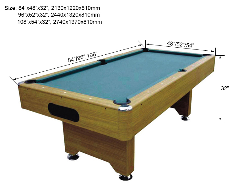 Mdf Material Auto Ball Return Systerm Pool Table