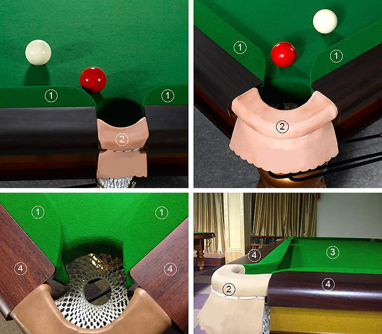 Standard Size Snooker Table On Professional Solid Wood Slate Style