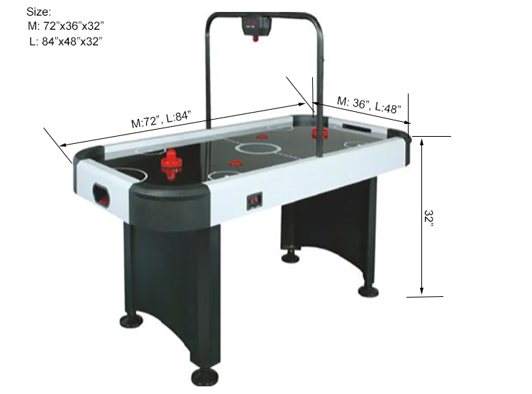 6ft 7ft Air Field Hockey Table With Top Led Scorer