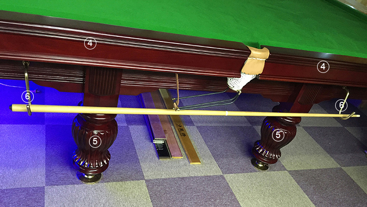 Standard Size Snooker Table On Professional Solid Wood Slate Style